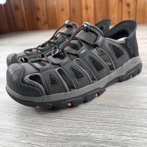 Skechers Tresmen Norvick Sandals Men 10 Black Slip Ins Wide Relaxed Water Hike